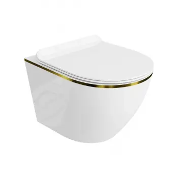 Miska WC wisząca z deską - Lavita SOFI Slim Gold Line